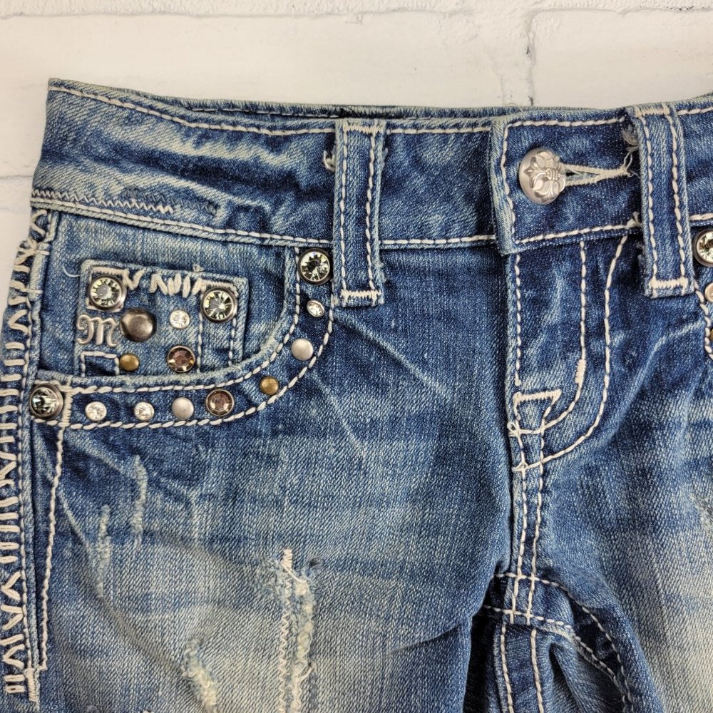 Miss Me Denim Jean Cut Off Shorts JE5463H2 - Picture 3 of 5